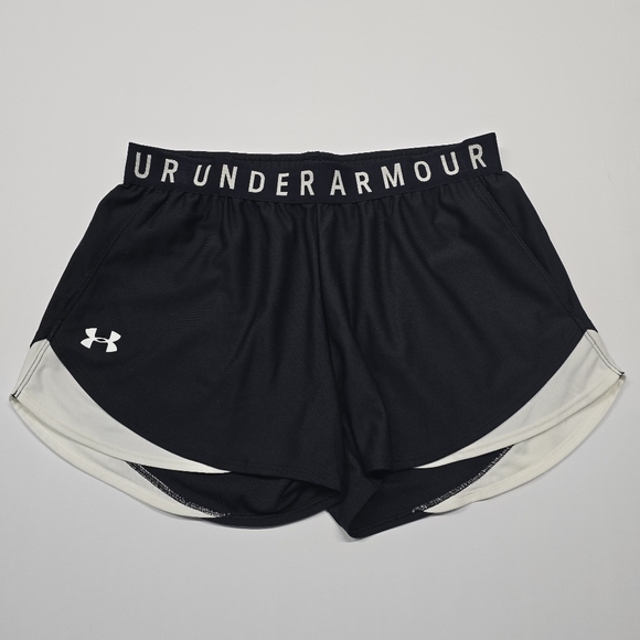 Under Armour Women's Athletic Shorts in Black and White - Picture 1 of 6